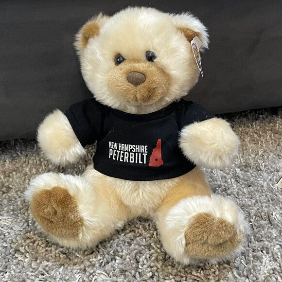 Chelsea Teddy Bear 12" NH New Hampshire Peterbilt T-Shirt Cream Plush Toy - Picture 2 of 12